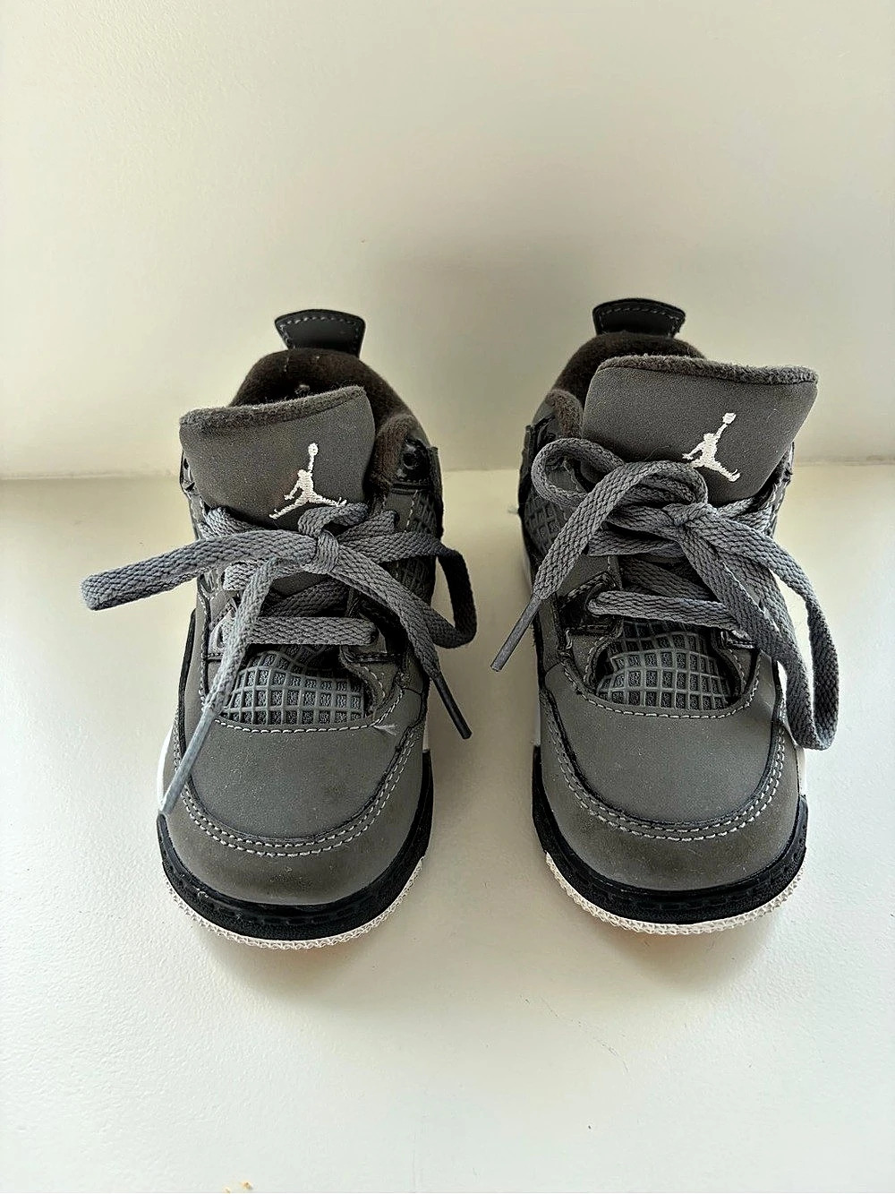 Toddler Nike Air Jordan 4 Retro Cool Grey & White Sneakers Children’s US 6